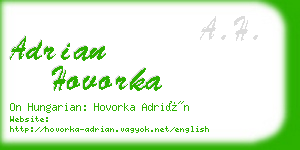 adrian hovorka business card